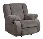 Tulen Gray Chenille Manual Rocker Recliner