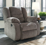 Tulen Gray Chenille Manual Rocker Recliner