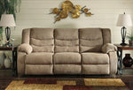 Tulen Mocha Chenille Manual Recliner Sofa