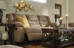 Tulen Mocha Chenille Manual Recliner Sofa