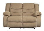 Tulen Mocha Chenille Manual Recliner Loveseat