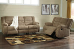 Tulen Mocha Chenille Manual Recliner Loveseat