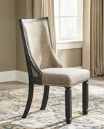 Tyler Creek 2 Grayish Brown Fabric Side Chairs