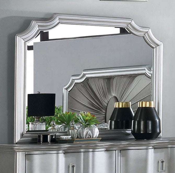 Aalok Silver Wood Frame Dresser Mirror