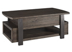 Vailbry Brown Wood Lift-Top Coffee Table