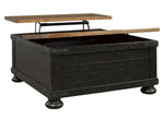 Valebeck Black/Brown Lift-Top Coffee Table