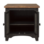 Valebeck Black/Brown Rectangular End Table