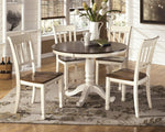 Whitesburg 2 Brown/Cottage White Wood Side Chairs