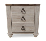 Willowton Whitewash Wood 2-Drawer Nightstand