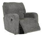 Wittlich Slate Chenille Fabric Manual Swivel Glider Recliner