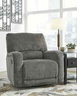 Wittlich Slate Chenille Fabric Manual Swivel Glider Recliner