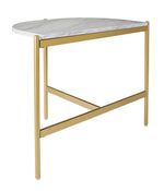 Wynora White/Gold Chair Side End Table