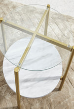 Wynora White/Gold End Table