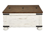 Wystfield White/Brown Storage Coffee Table