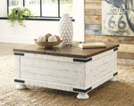 Wystfield White/Brown Storage Coffee Table