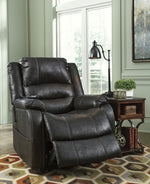 Yandel Black Fabric Power Lift Recliner