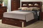 Simona 6-Pc Cherry Cal King Bedroom Set with Storage Bed