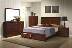 Simona Cherry Wood 9-Drawer Dresser with Mirror