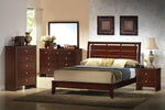 Simona Cherry Wood 9-Drawer Dresser with Mirror