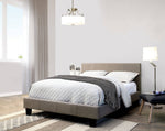 Sims Gray Linen Upholstered King Bed