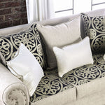 Sinatra Silver Chenille Fabric Loveseat