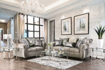 Sinatra Silver Chenille Loveseat