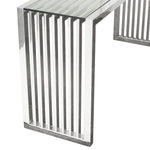 Soho Clear Glass/Stainless Steel Console Table