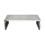 Soho Glass/Stainless Steel Rectangular Cocktail Table