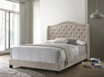 Sonoma Beige Fabric Upholstered King Panel Bed