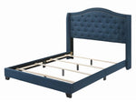 Sonoma Blue Fabric Upholstered Full Panel Bed