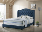 Sonoma Blue Fabric Upholstered Full Panel Bed