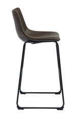 Sorne 2 Two-Tone Brown Leatherette Bar Stools