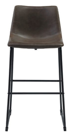 Sorne 2 Two-Tone Brown Leatherette Bar Stools