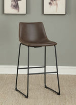 Sorne 2 Two-Tone Brown Leatherette Bar Stools