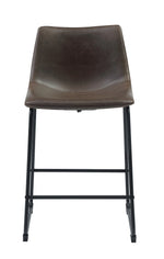 Sorne 2 Two-Tone Brown Leatherette Counter Height Stools