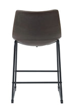 Sorne 2 Two-Tone Brown Leatherette Counter Height Stools