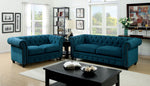 Stanford Dark Teal Fabric Loveseat