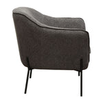 Status Grey Plush Fabric Accent Chair