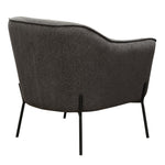 Status Grey Plush Fabric Accent Chair