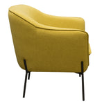 Status Yellow Plush Fabric Accent Chair