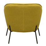 Status Yellow Plush Fabric Accent Chair