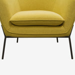 Status Yellow Plush Fabric Accent Chair