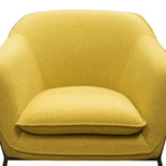 Status Yellow Plush Fabric Accent Chair