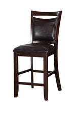 Stefanie 2 Dark Brown Faux Leather Counter Height Chairs