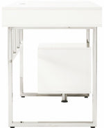 Stella Glossy White Wood Writing Desk