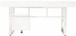 Stella Glossy White Wood Writing Desk