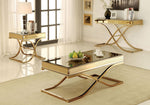 Sundance Brass Metal/Mirror End Table Brass