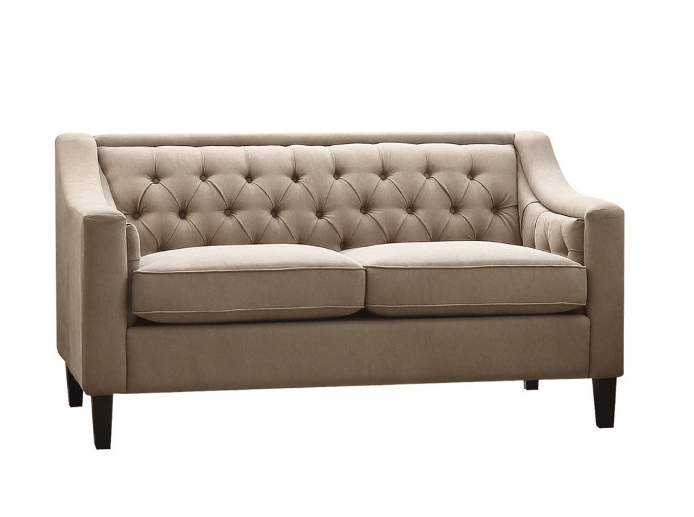 Suzanne Beige Fabric Loveseat