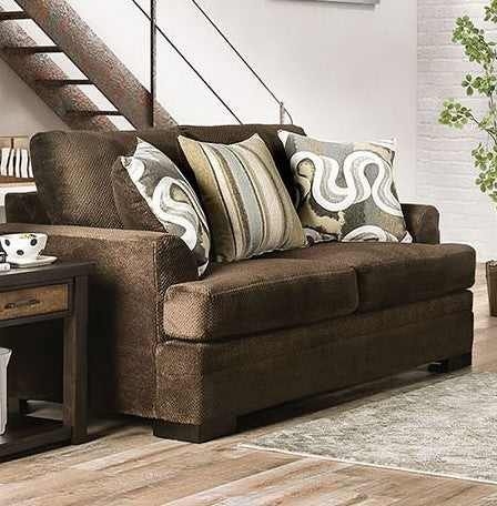 Taliyah Brown Chenille Loveseat