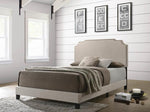 Tamarac Beige Linen-Like Fabric Upholstered Full Bed